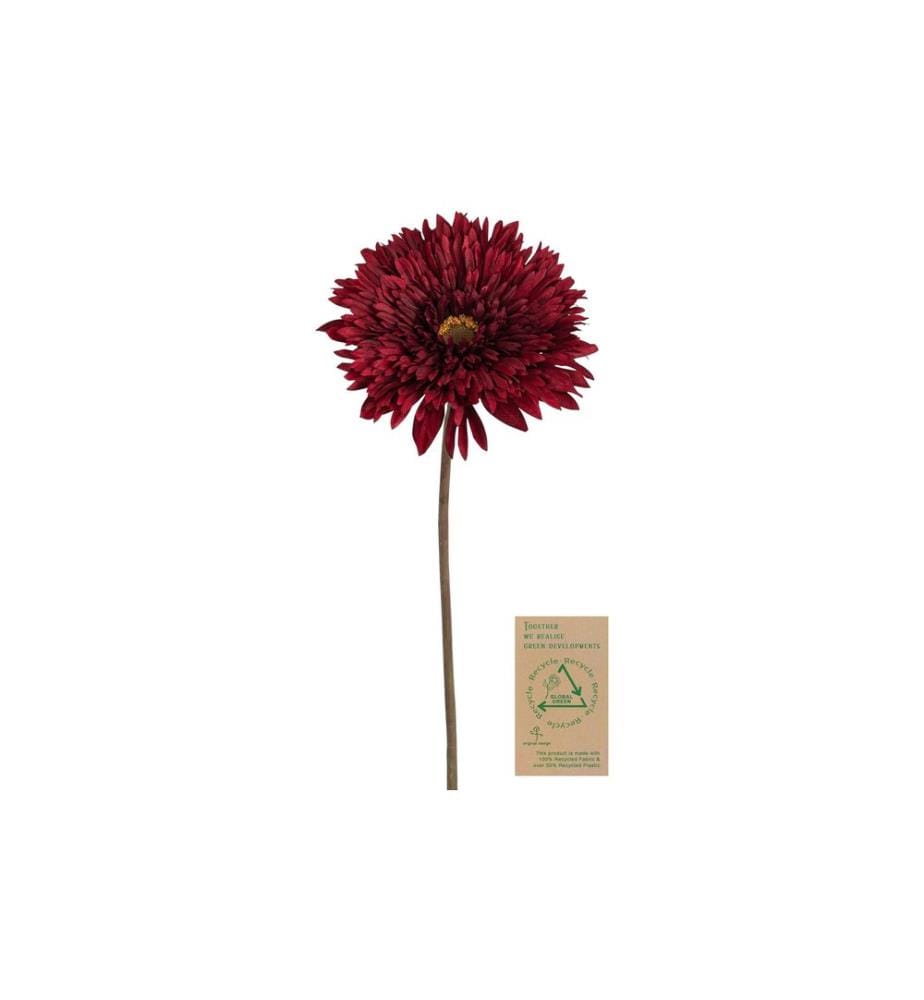 BOTANIC-HAUS - Kunstblume Gerbera, Burgund, 63 cm