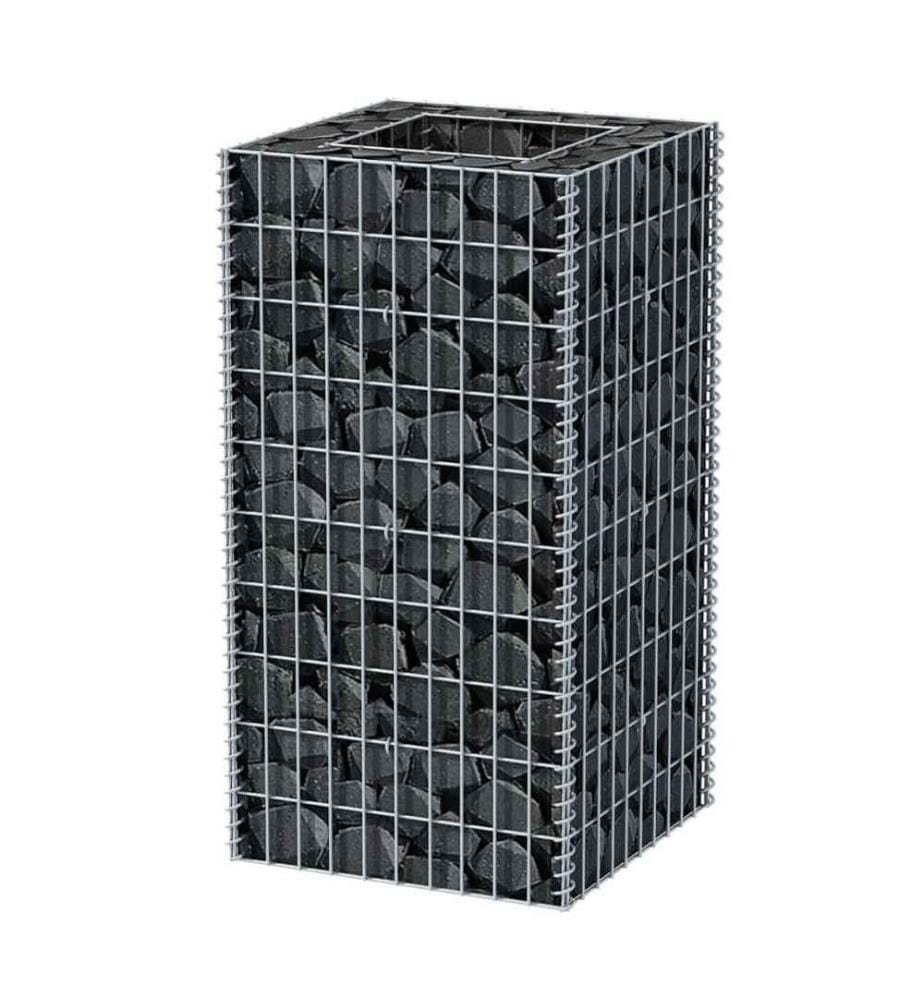 Lit surélevé à gabion Acier 50x50x100 cm