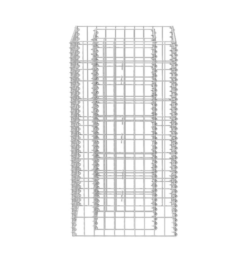 Lit surélevé à gabion Acier 50x50x100 cm