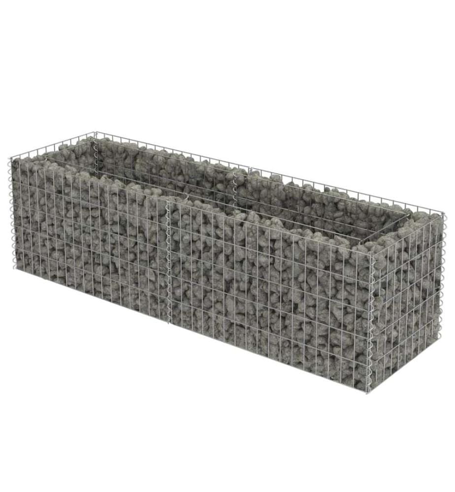 Lit surélevé à gabion Acier galvanisé 180x50x50 cm