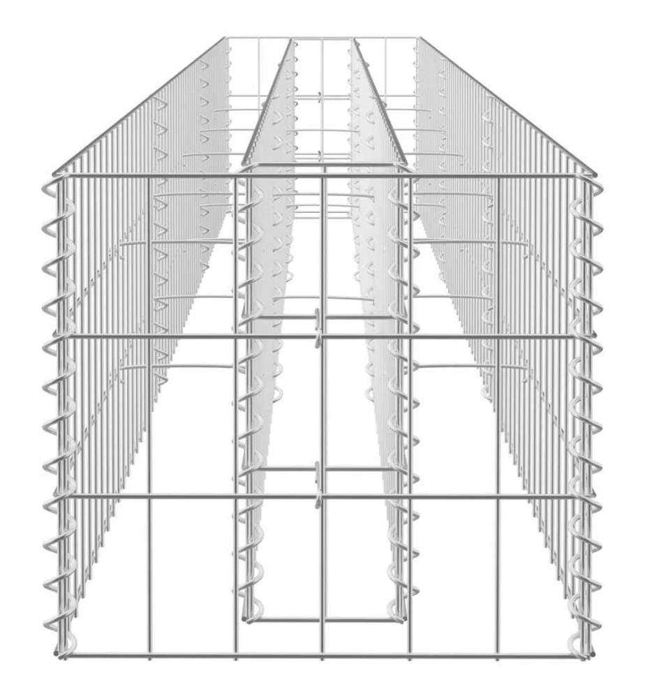 Gabionen-Hochbeet Verzinkter Stahl 270 x 30 x 30 cm