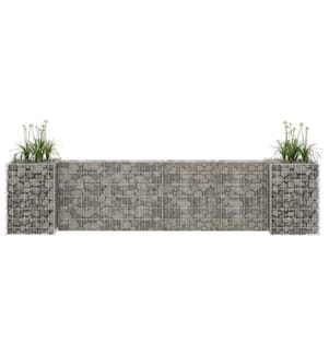 H-förmiger Gabionen-Pflanzkorb Stahldraht 260x40x60 cm