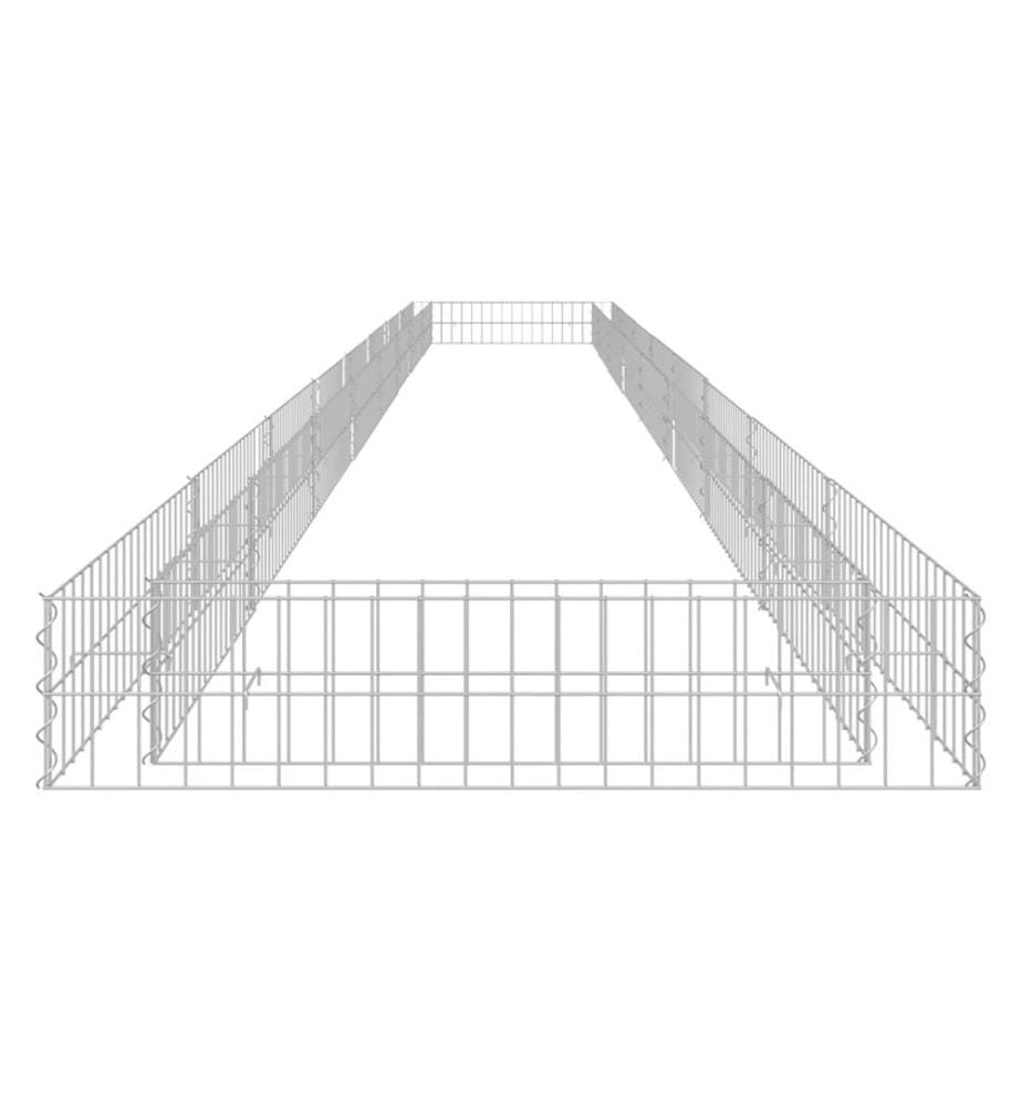 Lit surélevé à gabion Acier galvanisé 800x100x20 cm