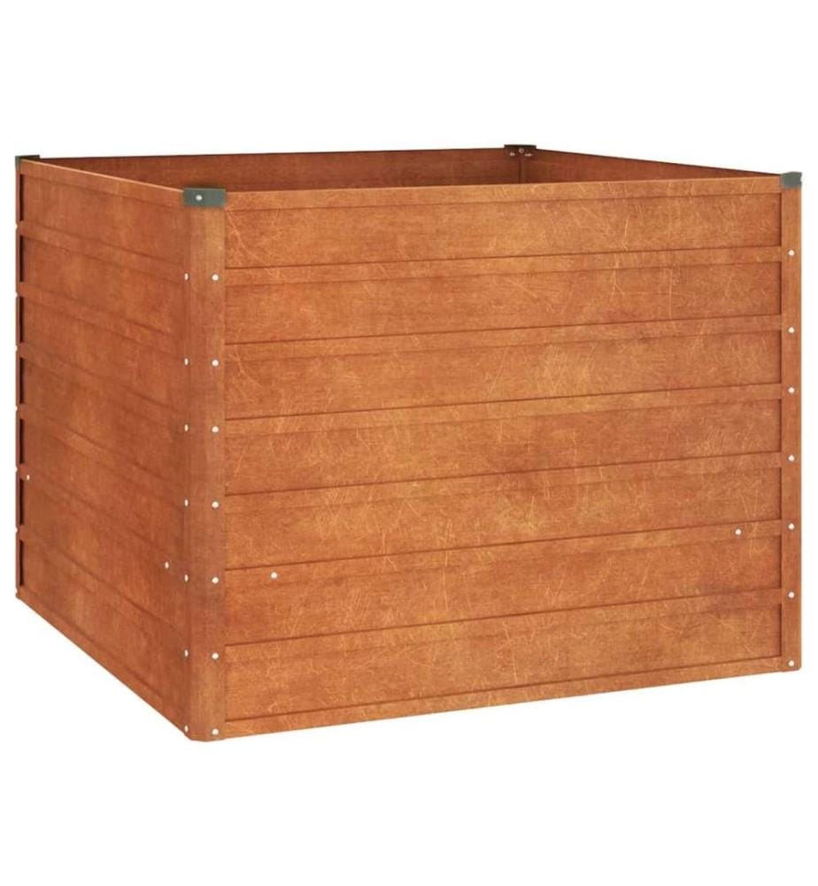 Hochbeet Rostig 100x100x77 cm Cortenstahl
