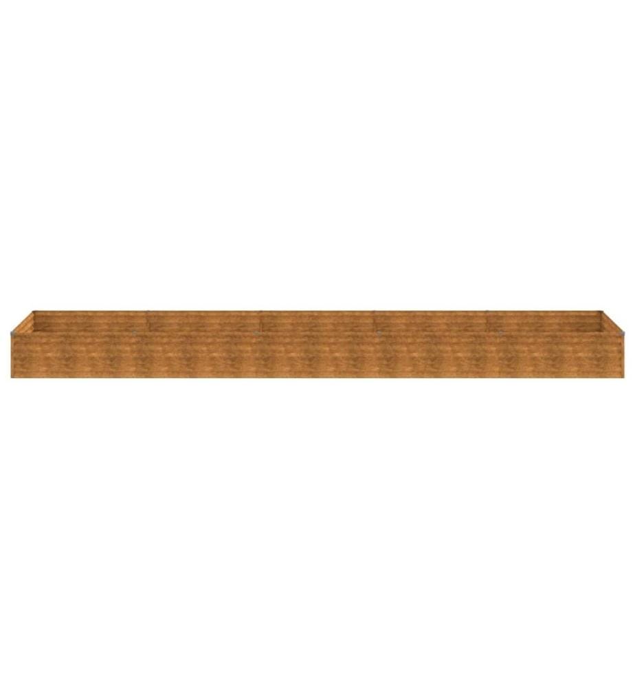 Lit surélevé de jardin 482x100x36 cm acier corten