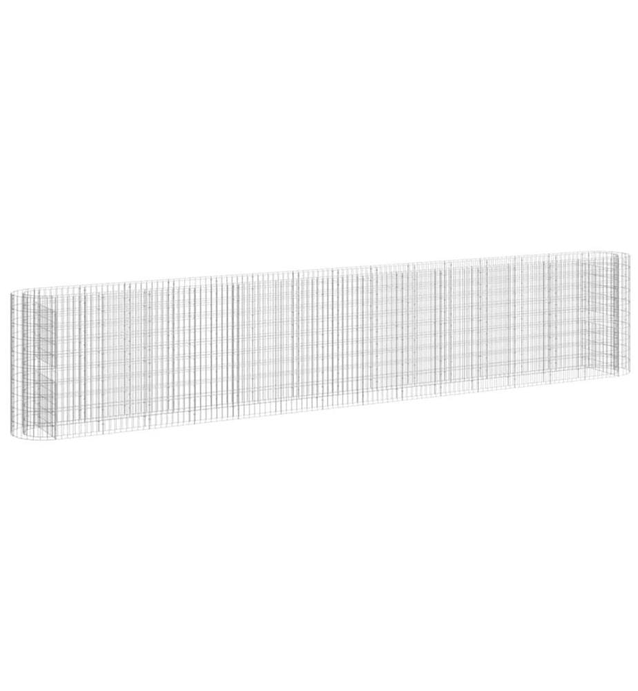 Lit surélevé à gabion Fer galvanisé 540x50x100 cm