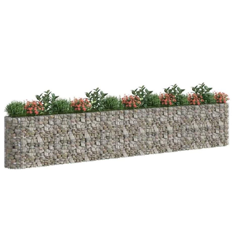 Lit surélevé à gabion Fer galvanisé 540x50x100 cm