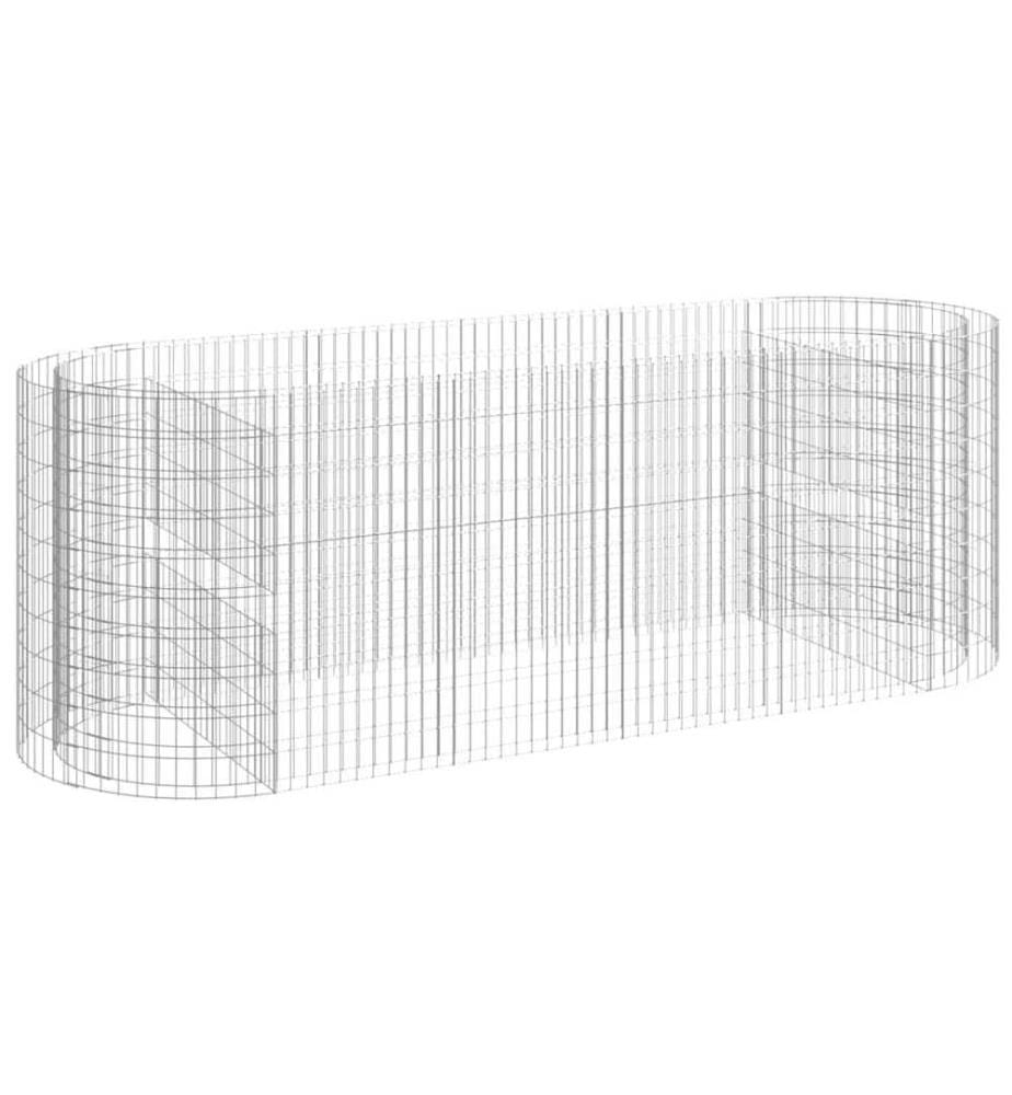 Lit surélevé à gabion Fer galvanisé 300x100x100 cm