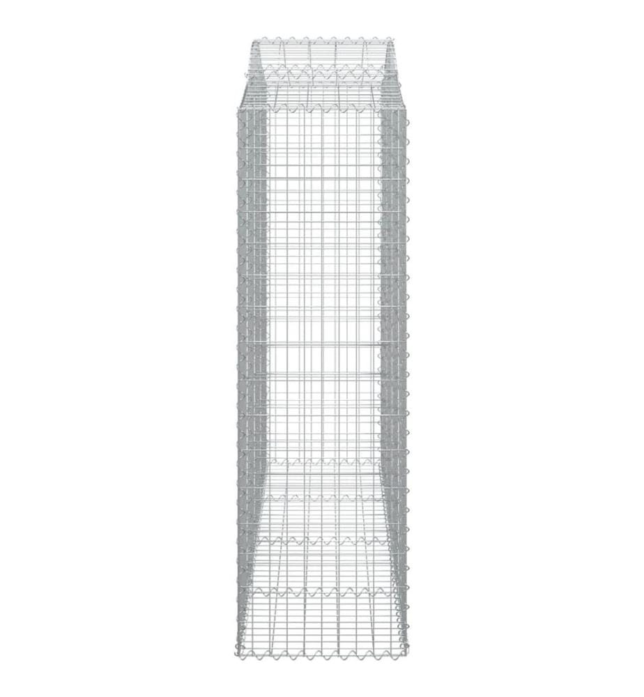 Panier de gabions arqué 200x50x160/180 cm Fer galvanisé