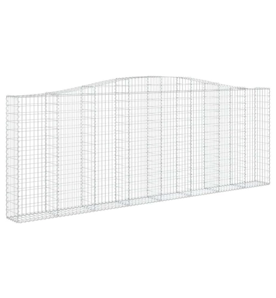 Panier de gabions arqué 400x30x140/160 cm Fer galvanisé