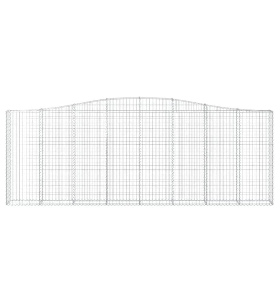 Panier de gabions arqué 400x30x140/160 cm Fer galvanisé