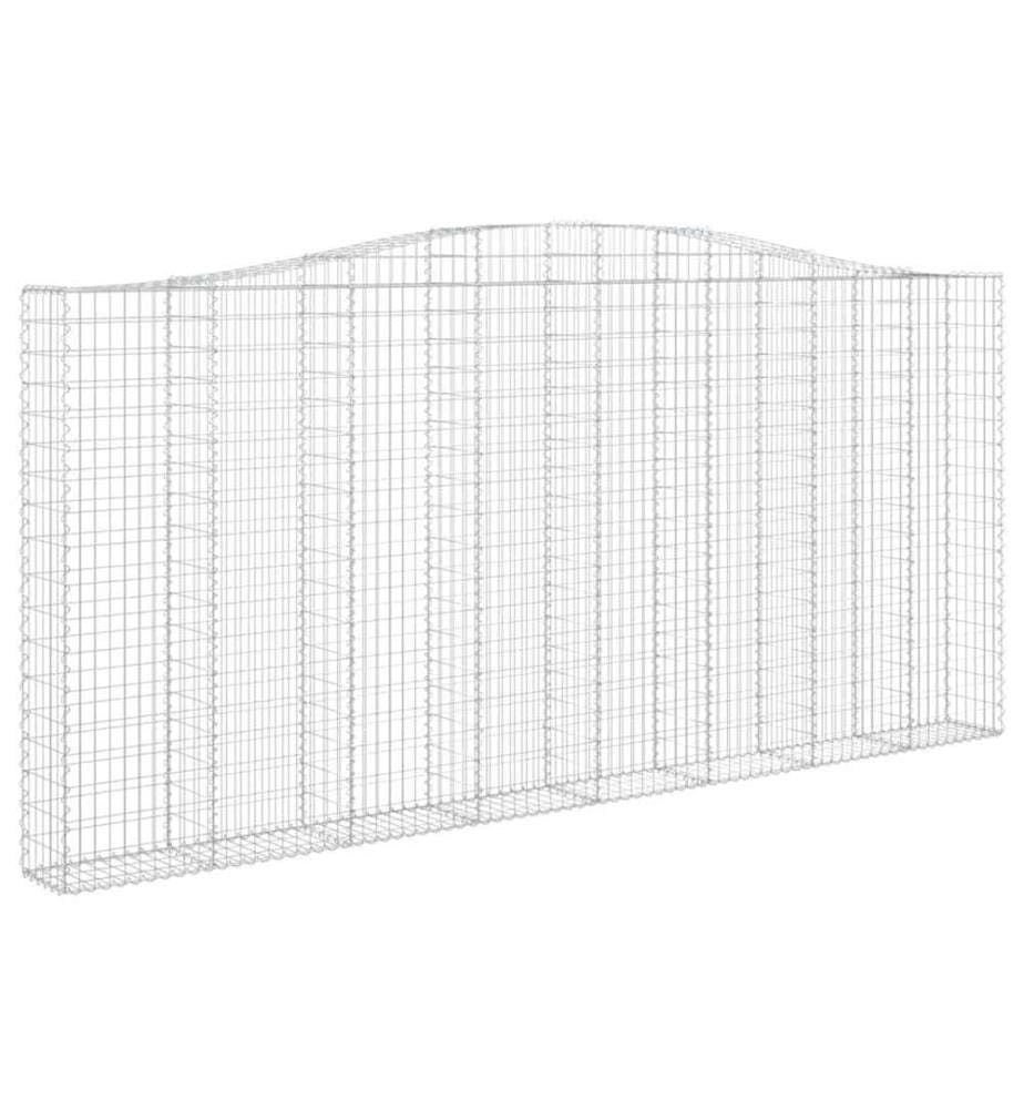 Panier de gabions arqué 400x30x180/200 cm Fer galvanisé