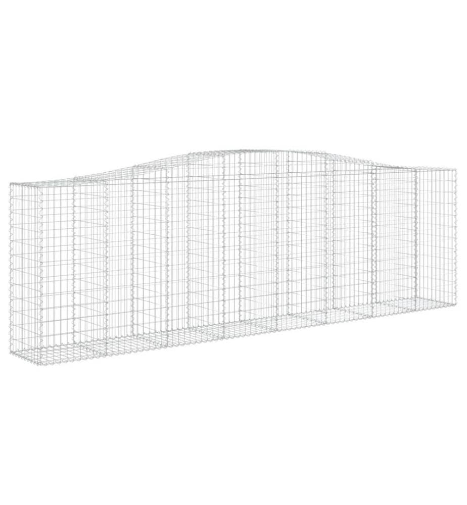 Panier de gabions arqué 400x50x120/140 cm Fer galvanisé