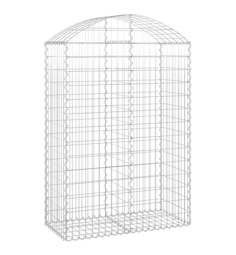 Panier de gabions arqué 100x50x140/160 cm Fer galvanisé