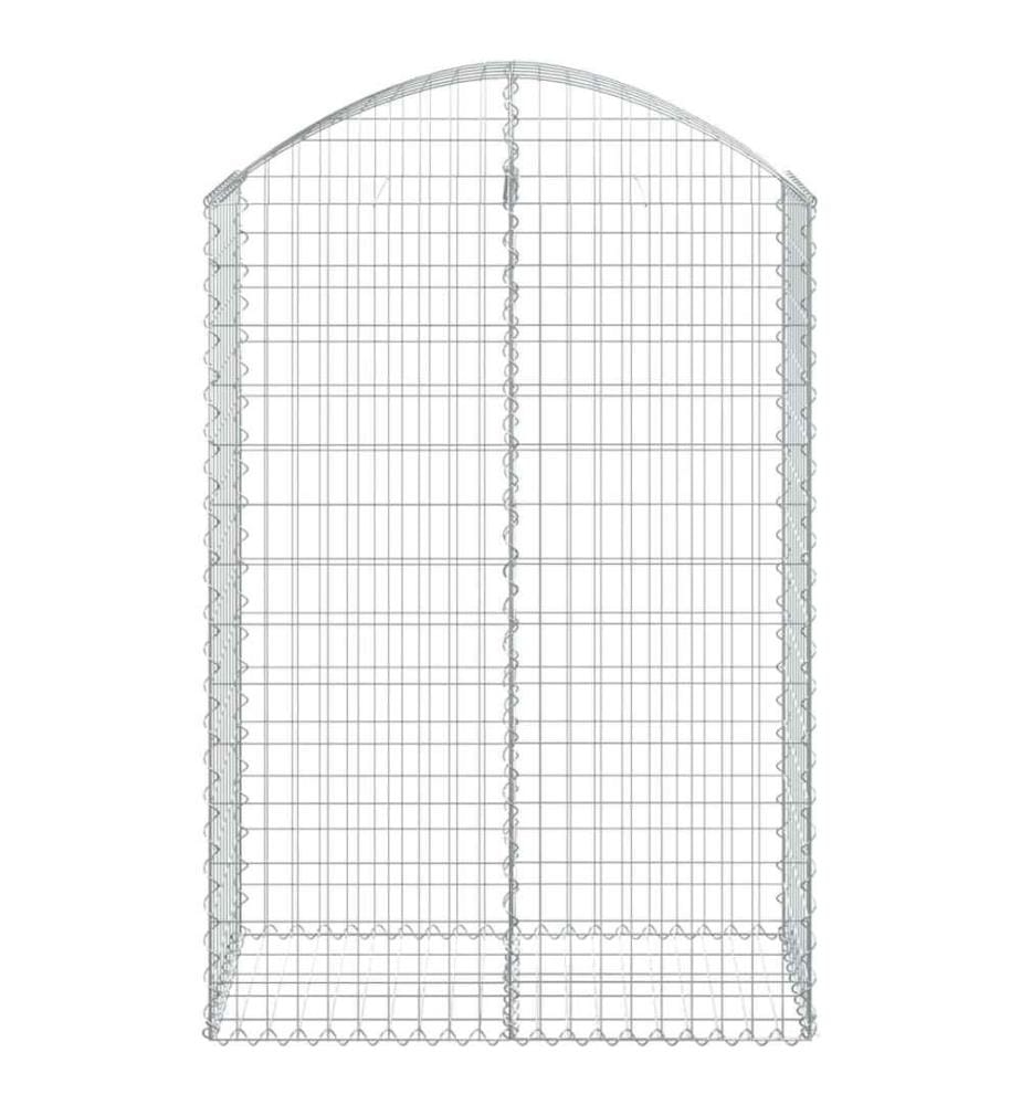 Panier de gabions arqué 100x50x140/160 cm Fer galvanisé