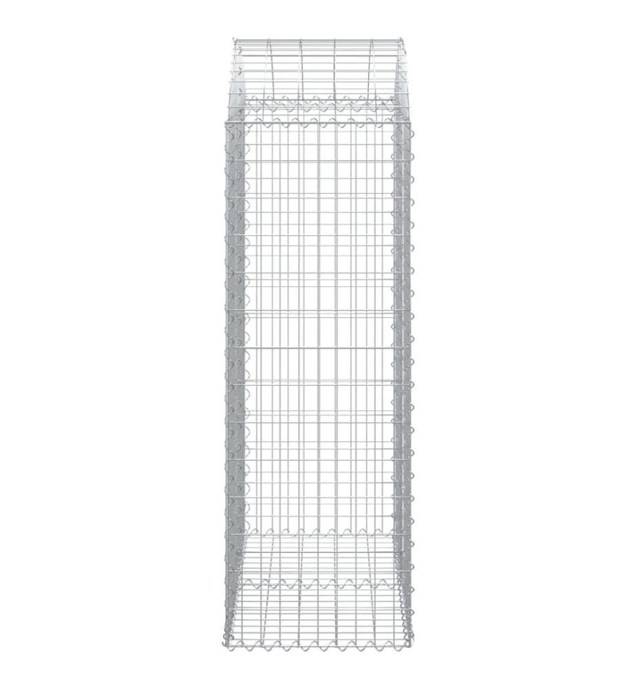 Panier de gabions arqué 100x50x140/160 cm Fer galvanisé