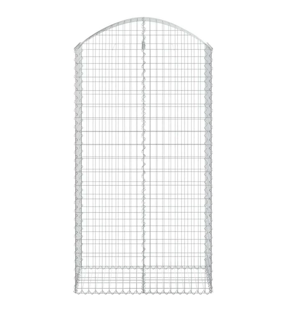 Panier de gabions arqué 100x50x180/200 cm Fer galvanisé