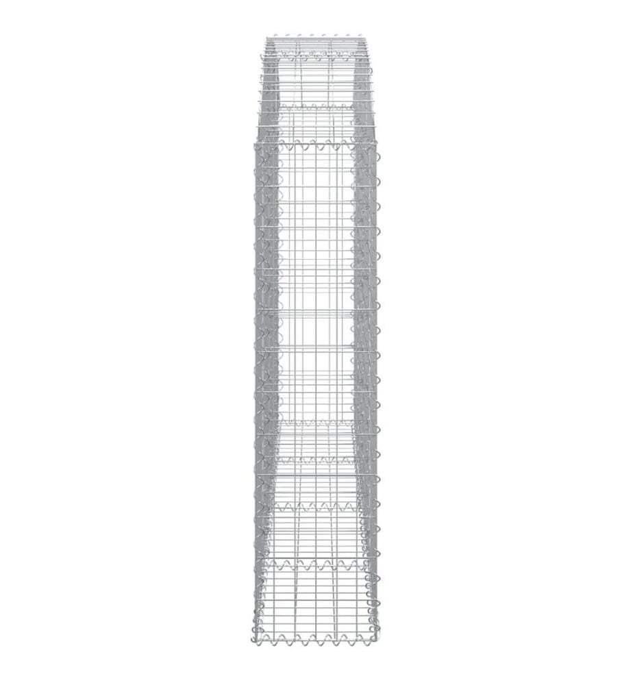Panier de gabions arqué 200x30x120/140 cm Fer galvanisé
