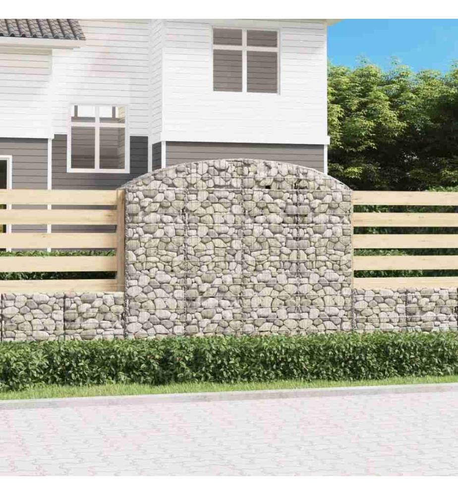 Panier de gabions arqué 200x50x160/180 cm Fer galvanisé