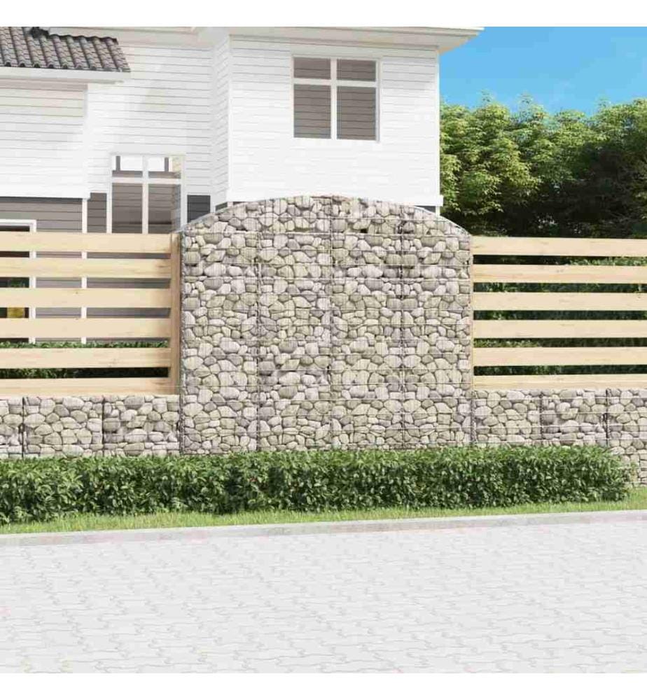 Panier de gabions arqué 200x50x180/200 cm Fer galvanisé