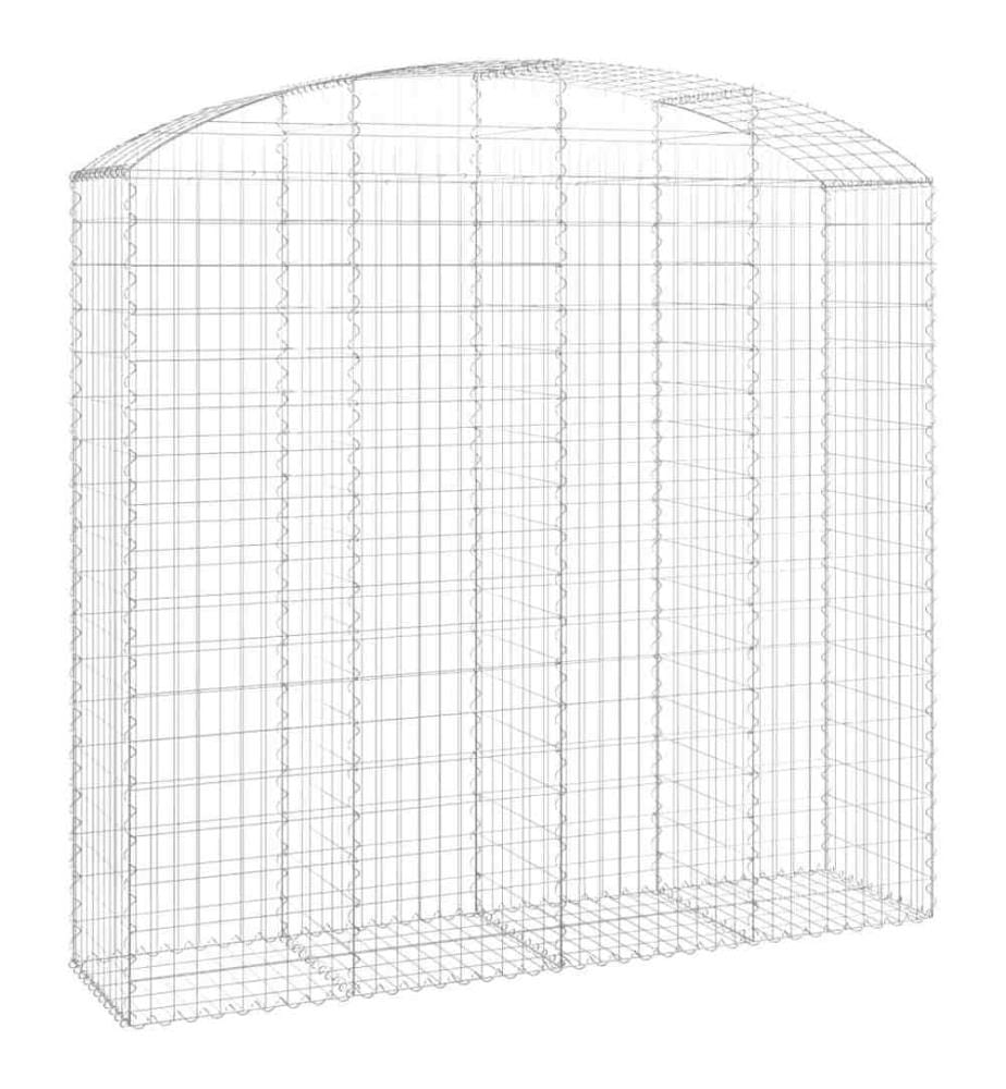 Panier de gabions arqué 200x50x180/200 cm Fer galvanisé