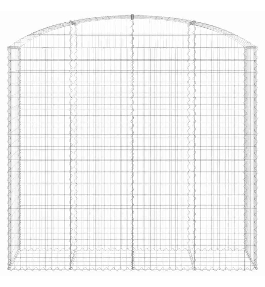Panier de gabions arqué 200x50x180/200 cm Fer galvanisé