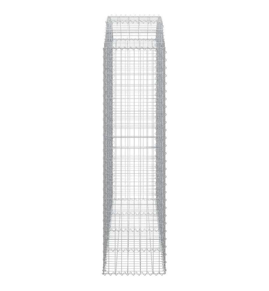 Panier de gabions arqué 200x50x180/200 cm Fer galvanisé