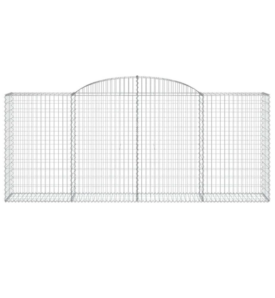 Panier de gabions arqué 300x50x120/140 cm Fer galvanisé