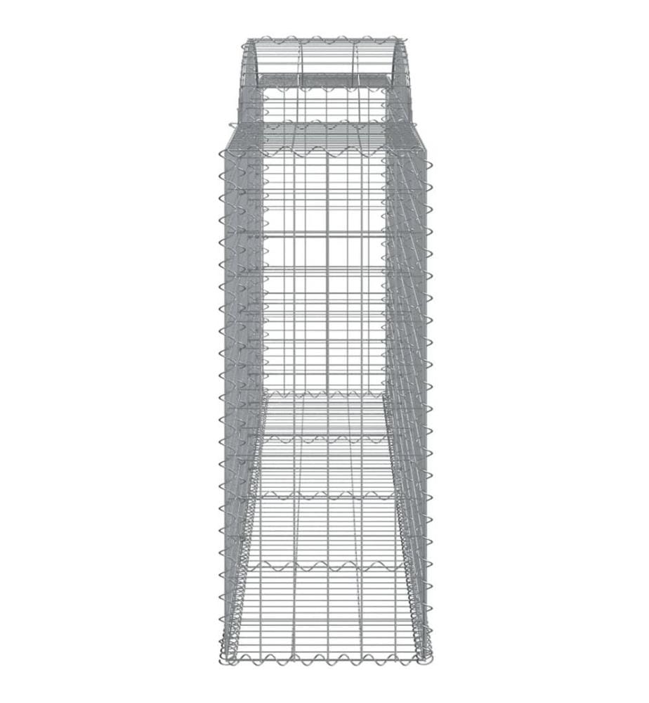 Panier de gabions arqué 300x50x120/140 cm Fer galvanisé