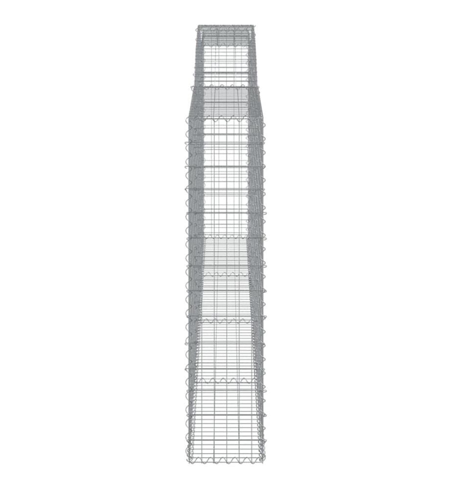 Panier de gabions arqué 400x30x140/160 cm Fer galvanisé