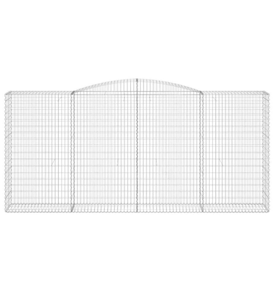 Panier de gabions arqué 400x50x180/200 cm Fer galvanisé
