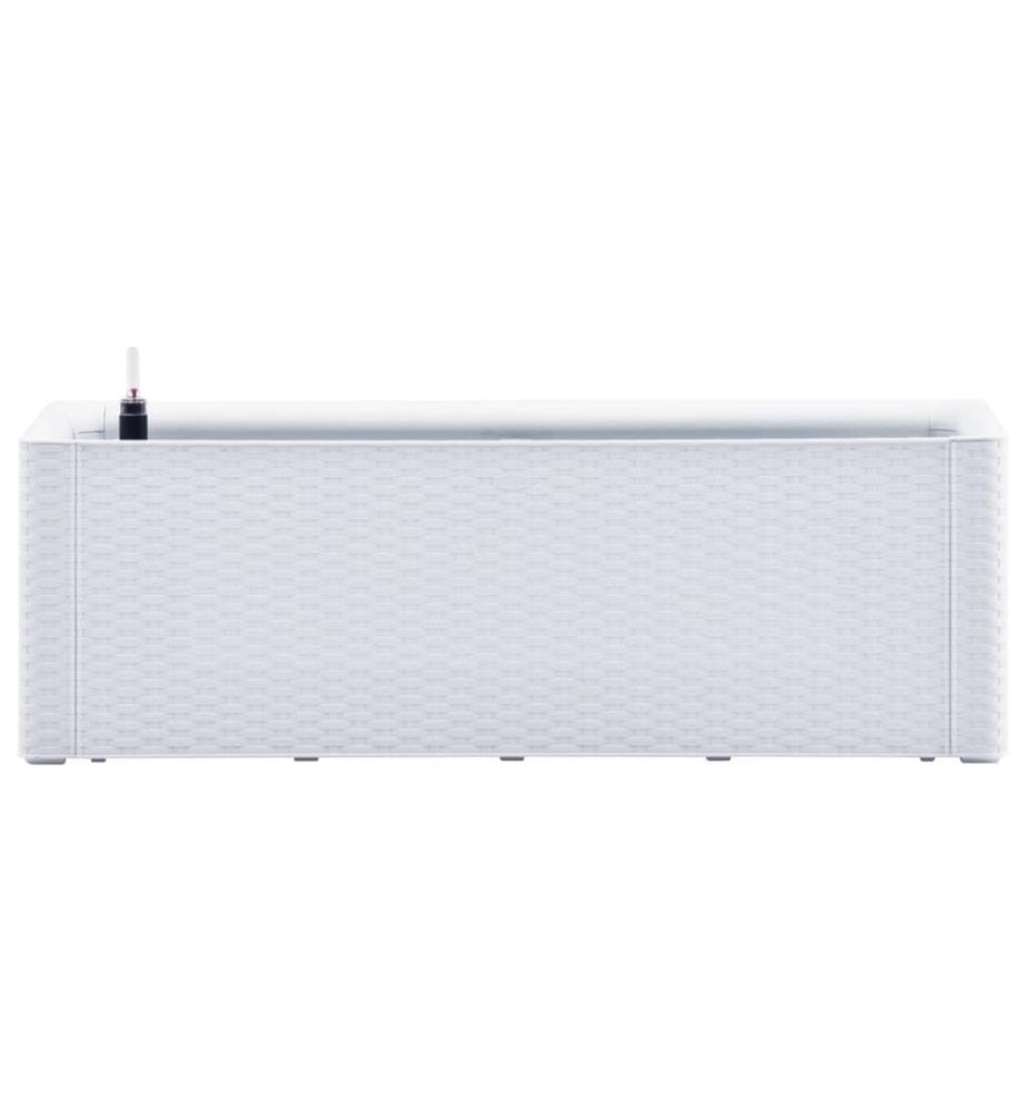 Lit surélevé de jardin et système d'arrosage Blanc 100x43x33 cm