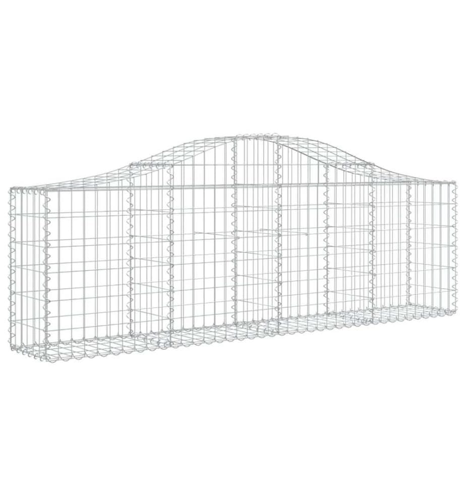 Paniers à gabions arqués 12 pcs 200x30x60/80 cm Fer galvanisé