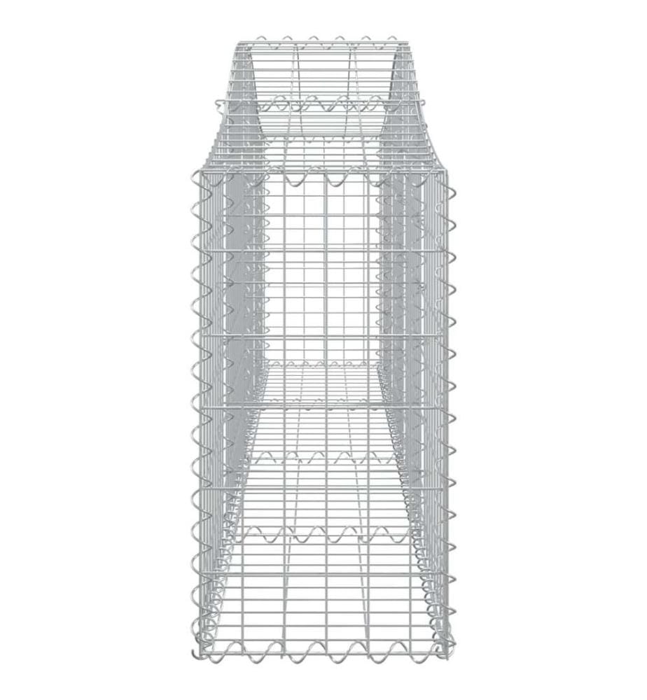 Paniers à gabions arqués 12 pcs 200x30x60/80 cm Fer galvanisé
