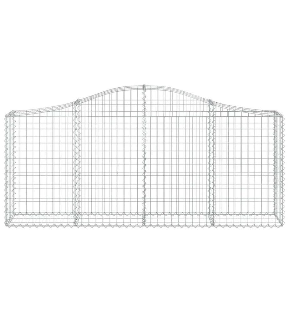 Paniers à gabions arqués 12 pcs 200x30x80/100 cm Fer galvanisé
