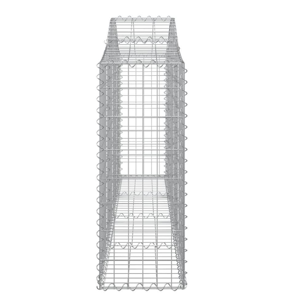 Paniers à gabions arqués 12 pcs 200x30x80/100 cm Fer galvanisé