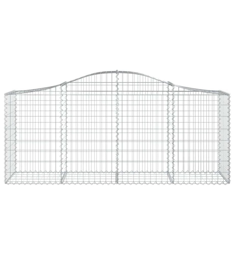 Paniers à gabions arqués 30 pcs 200x50x80/100 cm Fer galvanisé