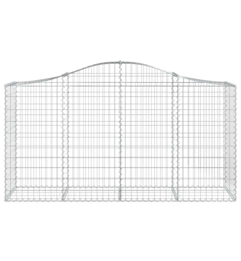 Paniers à gabions arqués 11 pcs 200x50x100/120 cm fer galvanisé