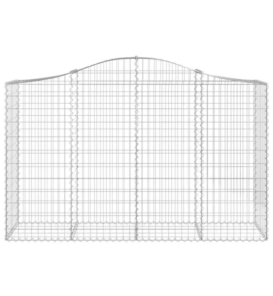 Paniers à gabions arqués 20 pcs 200x50x120/140 cm Fer galvanisé