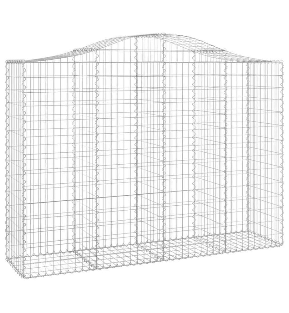 Paniers à gabions arqués 8 pcs 200x50x140/160 cm Fer galvanisé