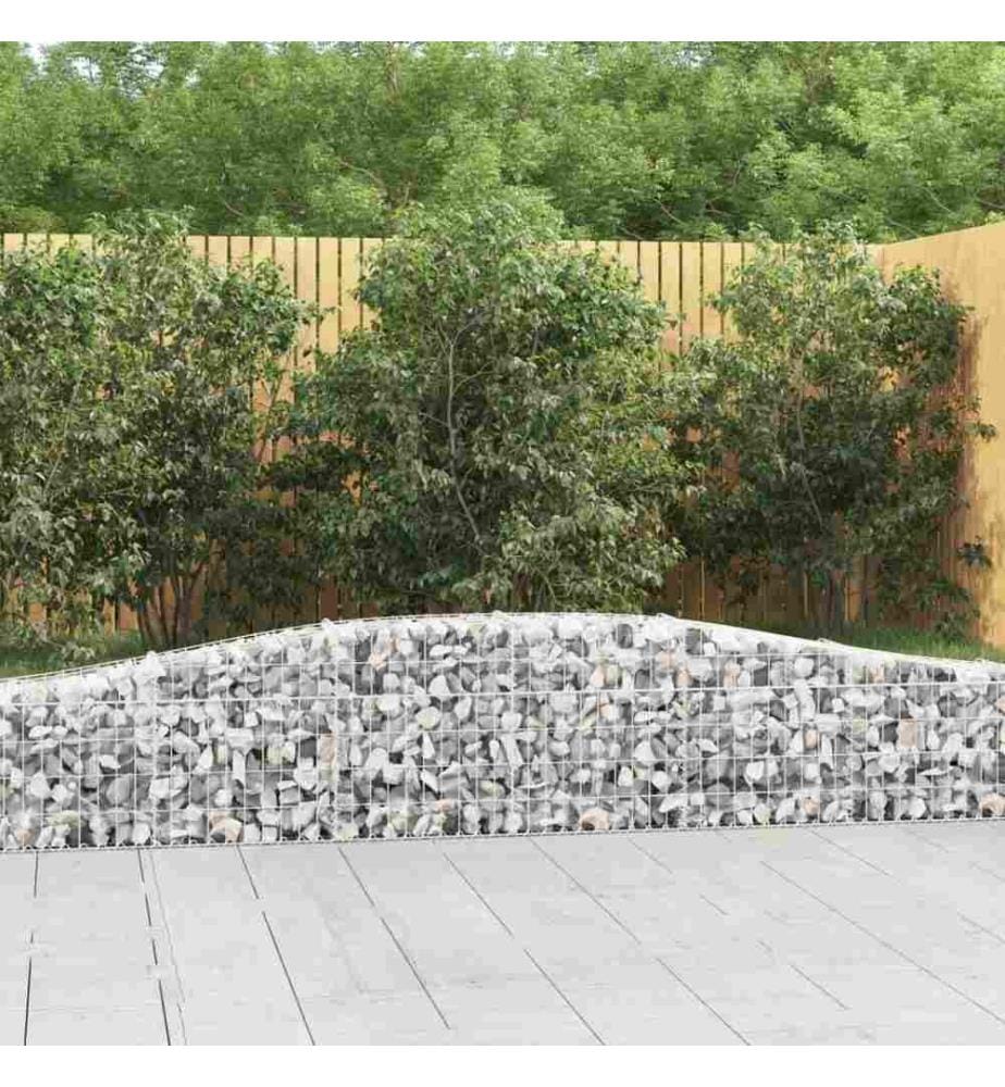 Paniers à gabions arqués 3 pcs 400x30x40/60 cm Fer galvanisé