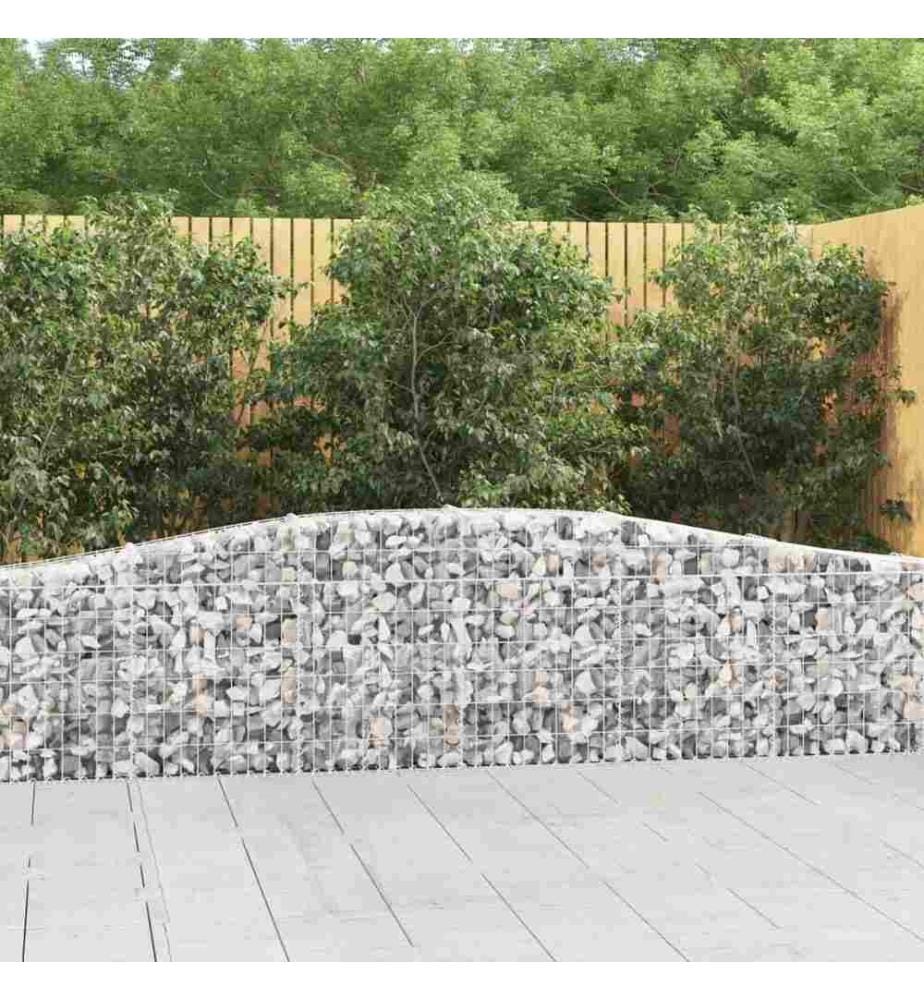 Paniers à gabions arqués 10 pcs 400x30x60/80 cm Fer galvanisé