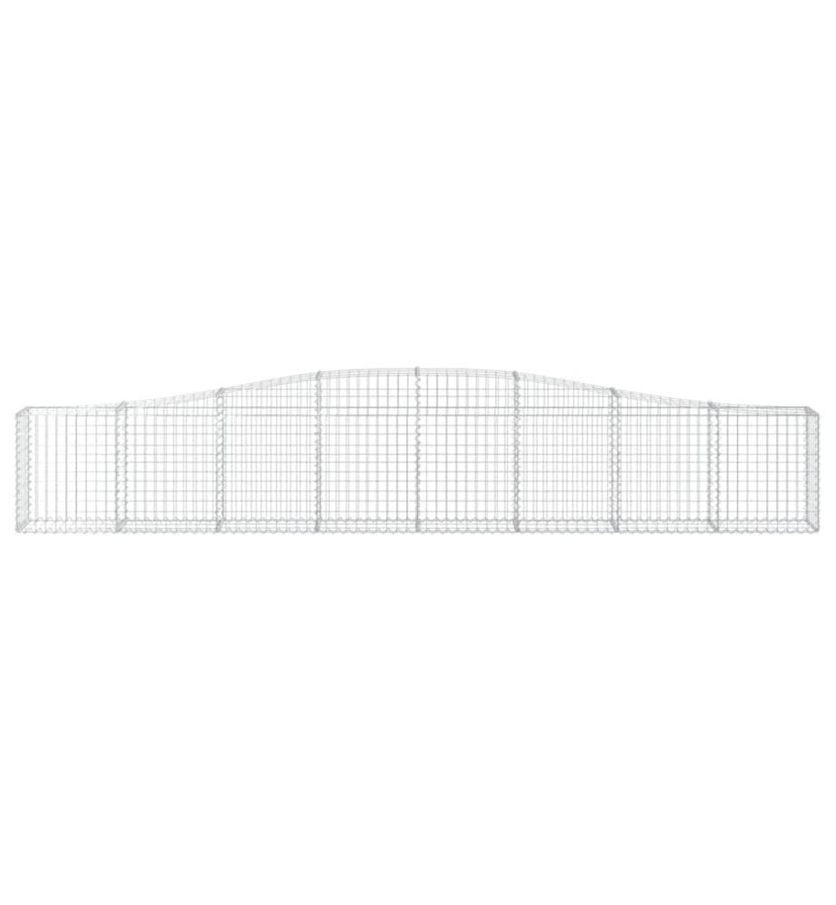 Paniers à gabions arqués 10 pcs 400x30x60/80 cm Fer galvanisé