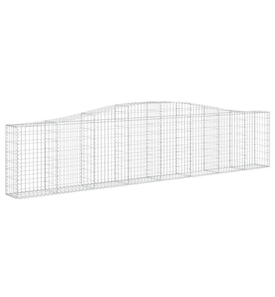 Paniers à gabions arqués 5 pcs 400x30x80/100 cm Fer galvanisé