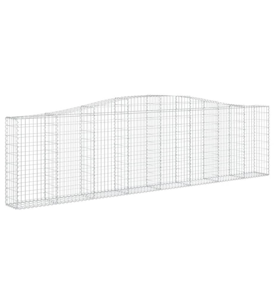 Paniers à gabions arqués 5 pcs 400x30x100/120 cm Fer galvanisé
