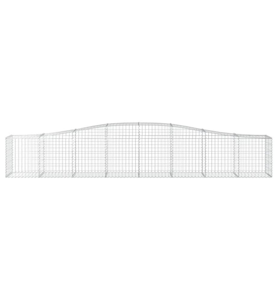 Paniers à gabions arqués 15 pcs 400x50x60/80 cm Fer galvanisé
