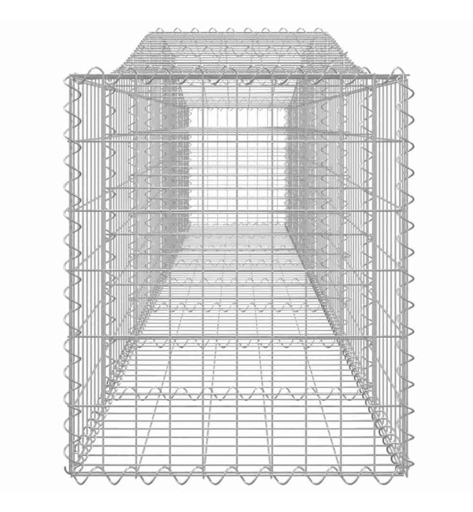 Paniers à gabions arqués 15 pcs 400x50x60/80 cm Fer galvanisé