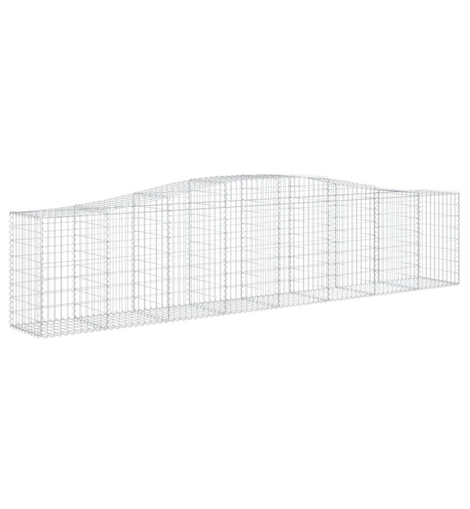 Paniers à gabions arqués 7 pcs 400x50x80/100 cm Fer galvanisé