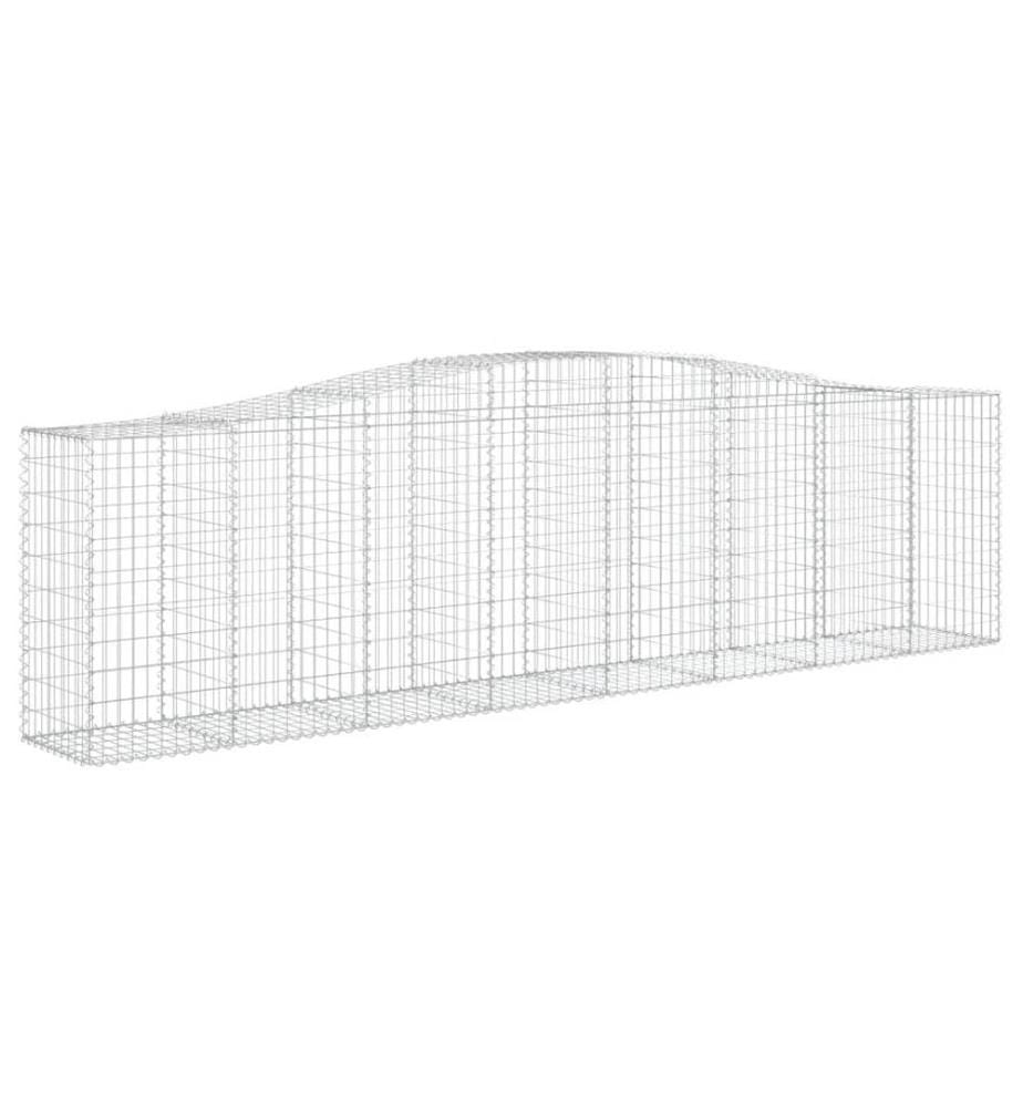 Paniers à gabions arqués 3 pcs 400x50x100/120 cm Fer galvanisé