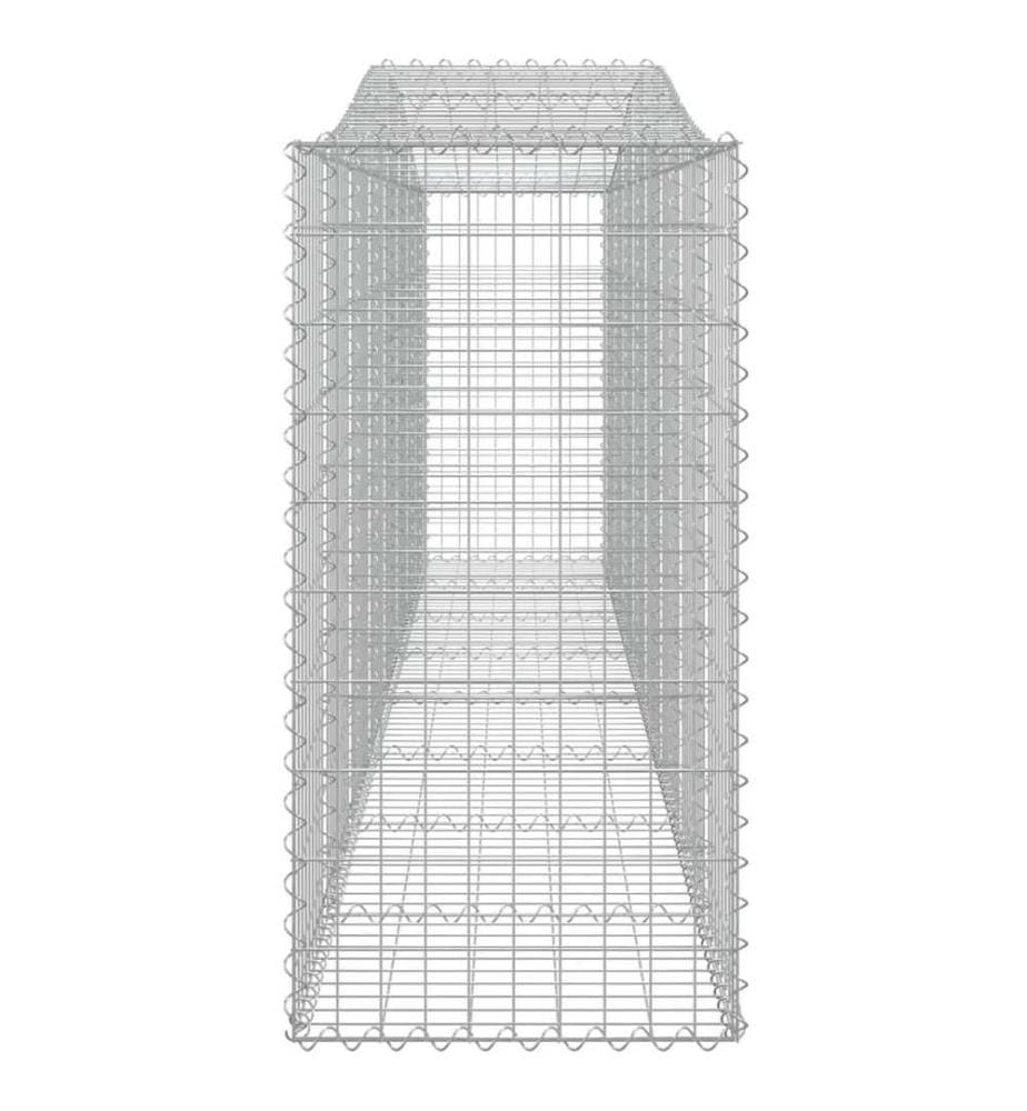 Paniers à gabions arqués 3 pcs 400x50x100/120 cm Fer galvanisé